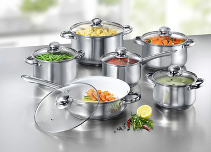 Hochwertiges Induktion Edelstahl Kochtopfset Kochtöpfe Kochtopf Pfanne Töpfe Set eBay